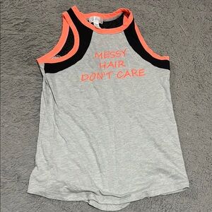 Kids Gray and Orange Sleeveless Top